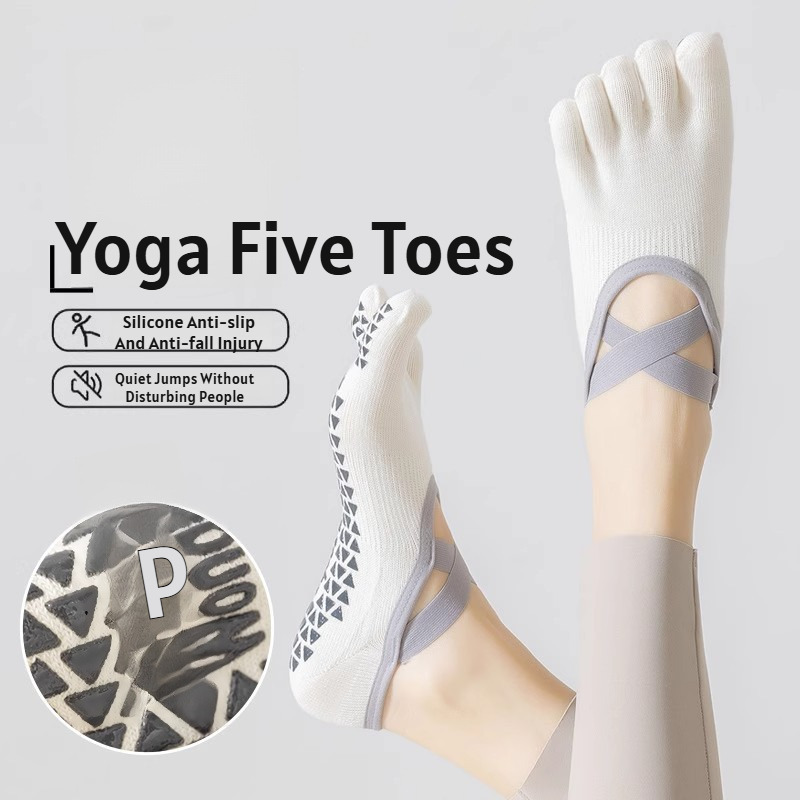 Pilates Is Yoga - 여름용 얇은 5손가락 요가 양말, 실내