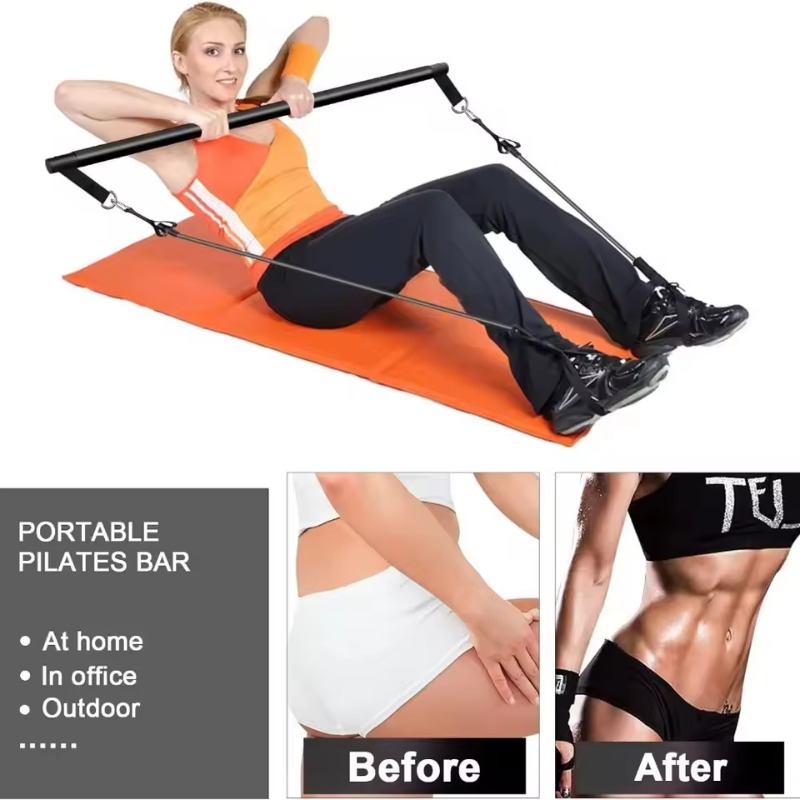 필라테스 바 키트 저항 밴드 포함 다리 엉덩이 허리 팔 - Pilates Yoga Barı 리뷰 및 가격