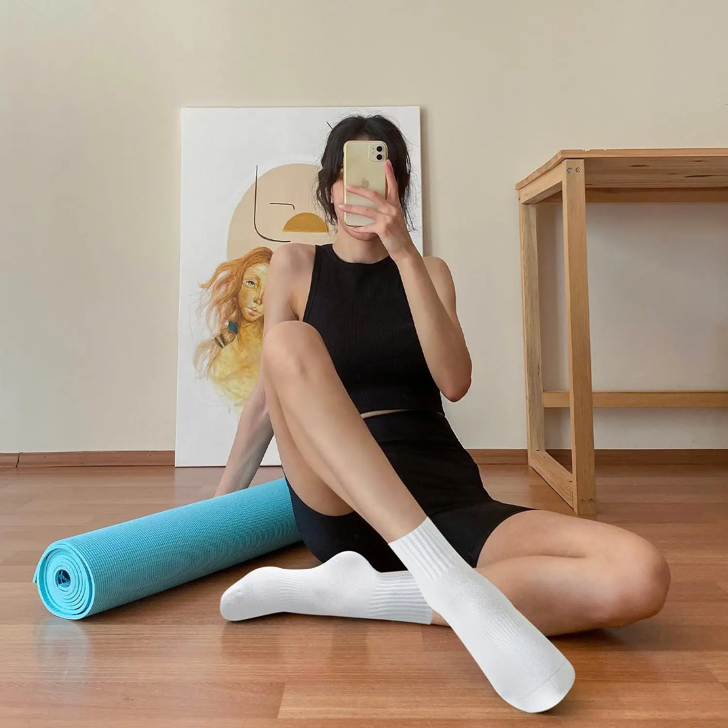 여성용 요가 양말 4켤레, 단색 미드솔 미끄럼 방지 그 - Pilates Is Yoga 리뷰 및 가격