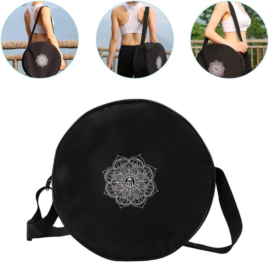 나일론 블랙 만다라 꽃 요가 서클 백, 대용량 더블 지 - Pilates Yoga Circle 리뷰 및 가격