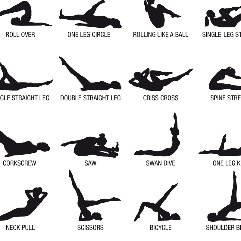 프레임리스 필라테스 운동 차트 포스터 캔버스 프린트,  - Pilates Is Yoga 리뷰 및 가격