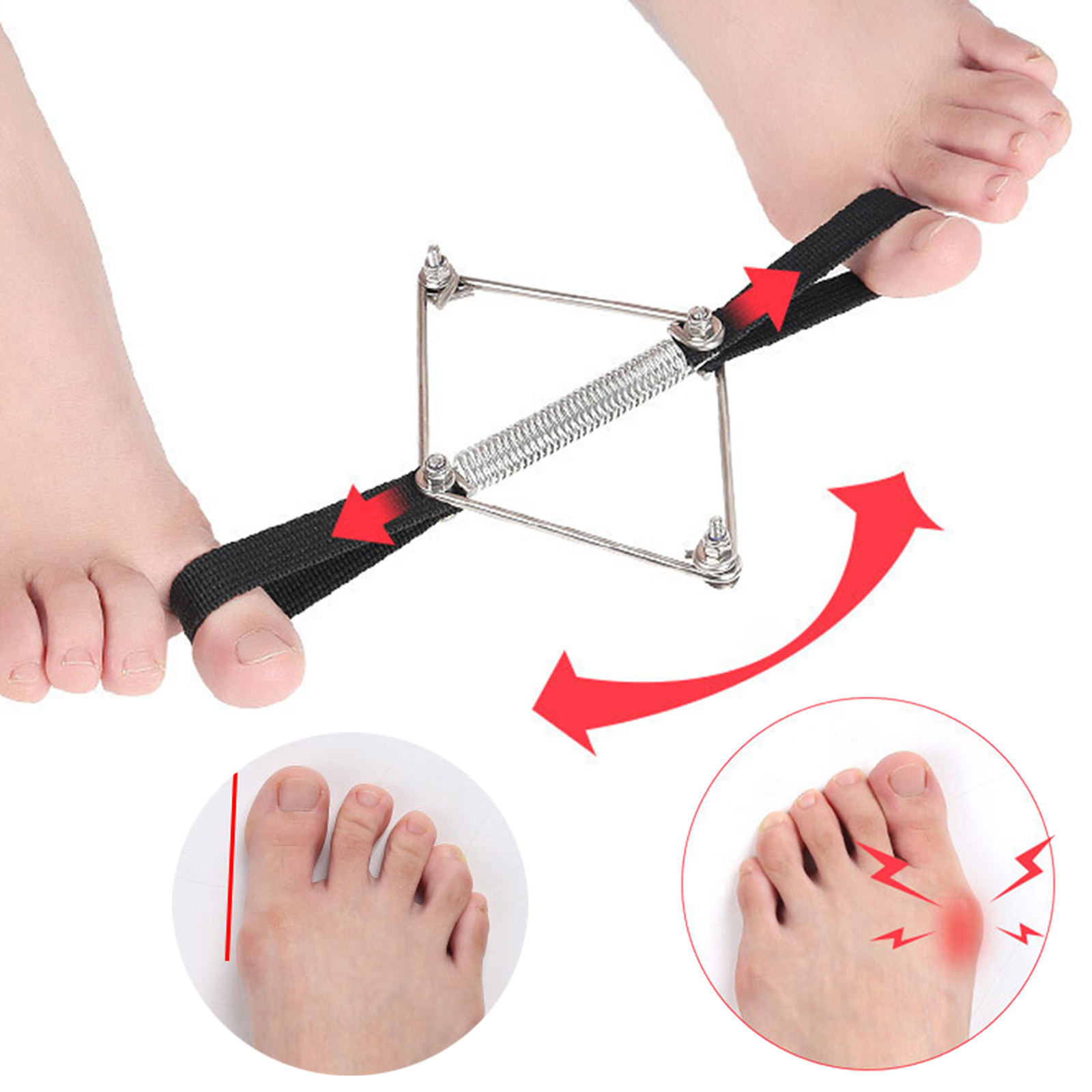 Bunion 교정기 나일론 강철 부드러운 발가락 들것  - Pilates Yoga Wellness 리뷰 및 가격